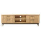 PEMBROKE OAK TIMBER 4-DRAWER TV UNIT ETU NATURAL 200CM - MyChocolateWood
