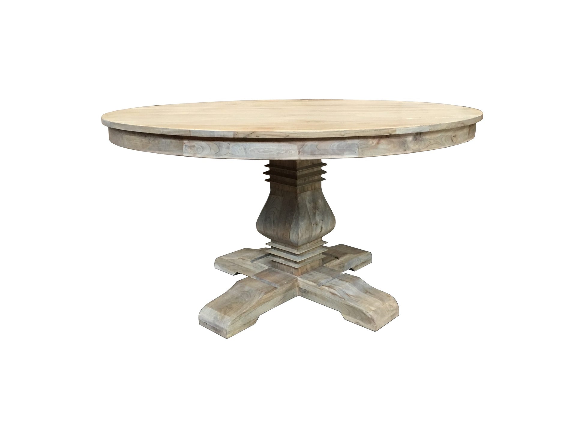 TIVOLI RECYCLED ELM ROUND DINING TABLE 140CM DIAMETER - MyChocolateWood