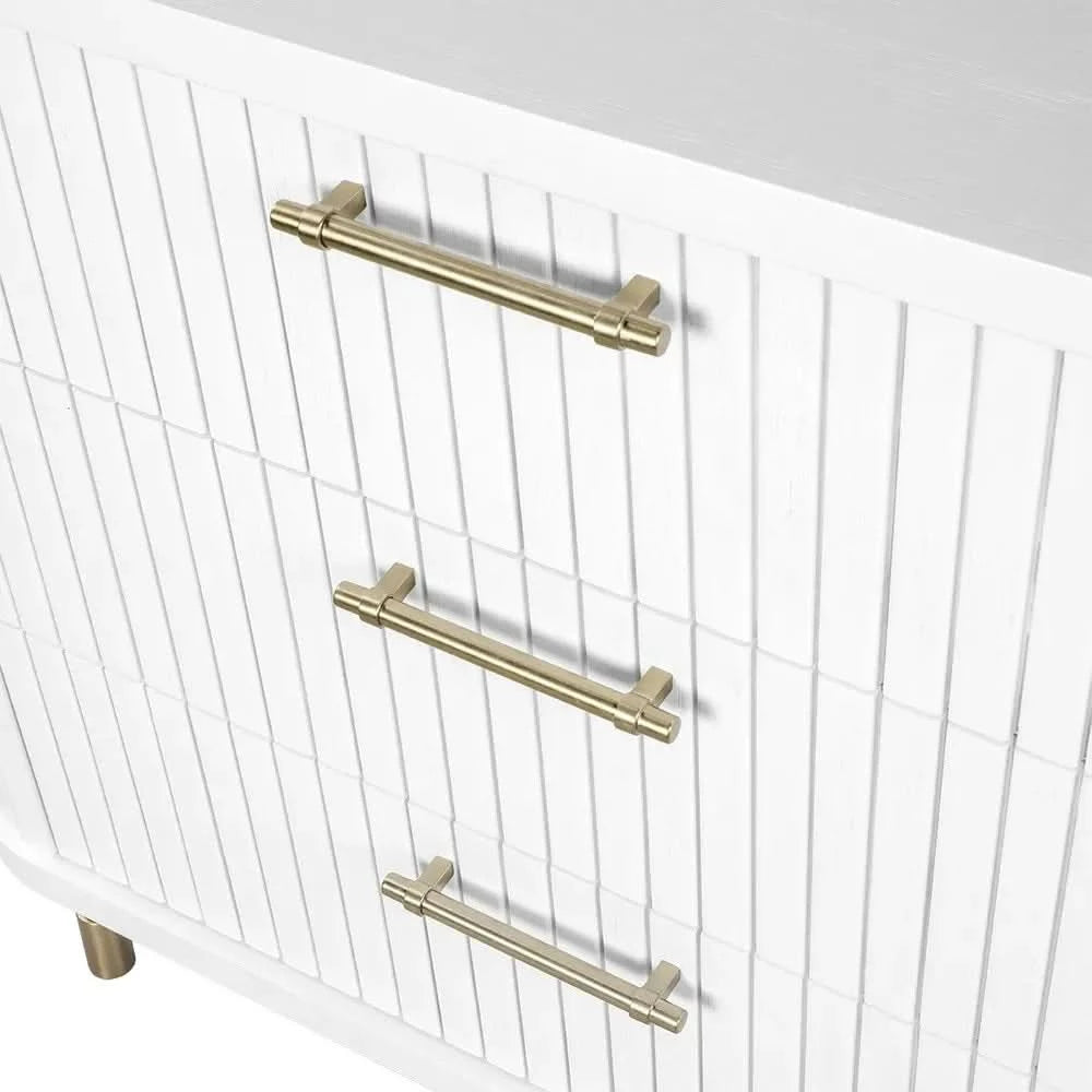 PEMBROKE OAK TIMBER 6-DRAWER CHEST OF DRAWERS  WHITE - MyChocolateWood