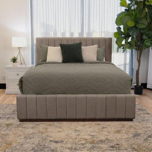 ZADIA GAS LIFT STORAGE QUEEN SIZE BED SMOKE - MyChocolateWood