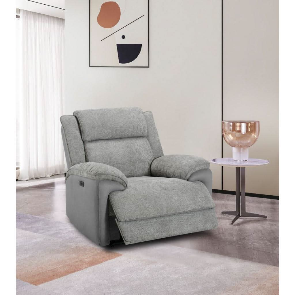 COLVOS 1-SEATER ELECTRIC RECLINER SOFA OYSTER COLOUR - MyChocolateWood