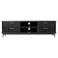 PEMBROKE OAK TIMBER 4-DRAWER TV UNIT ETU BLACK 200CM - MyChocolateWood
