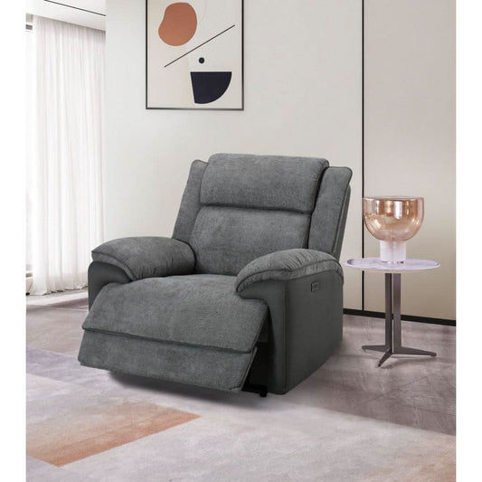 COLVOS 1-SEATER ELECTRIC RECLINER SOFA GRAPHITE COLOUR - MyChocolateWood