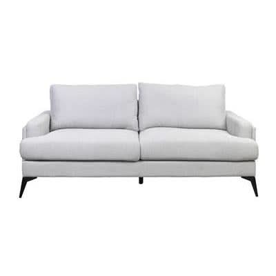 KIRTON FABRIC 2-SEATER SOFA LIGHT GREY - MyChocolateWood