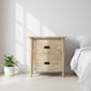 FITAN SOLID OAK 2-DRAWER BEDSIDE TABLE NATURAL - MyChocolateWood