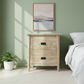 FITAN SOLID OAK 2-DRAWER BEDSIDE TABLE NATURAL - MyChocolateWood