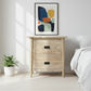 FITAN SOLID OAK 2-DRAWER BEDSIDE TABLE NATURAL - MyChocolateWood