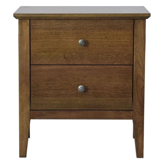 ROSHAN MESSMATE 2-DRAWER BEDSIDE TABLE NATURAL LIGHT SMOKE COLOUR