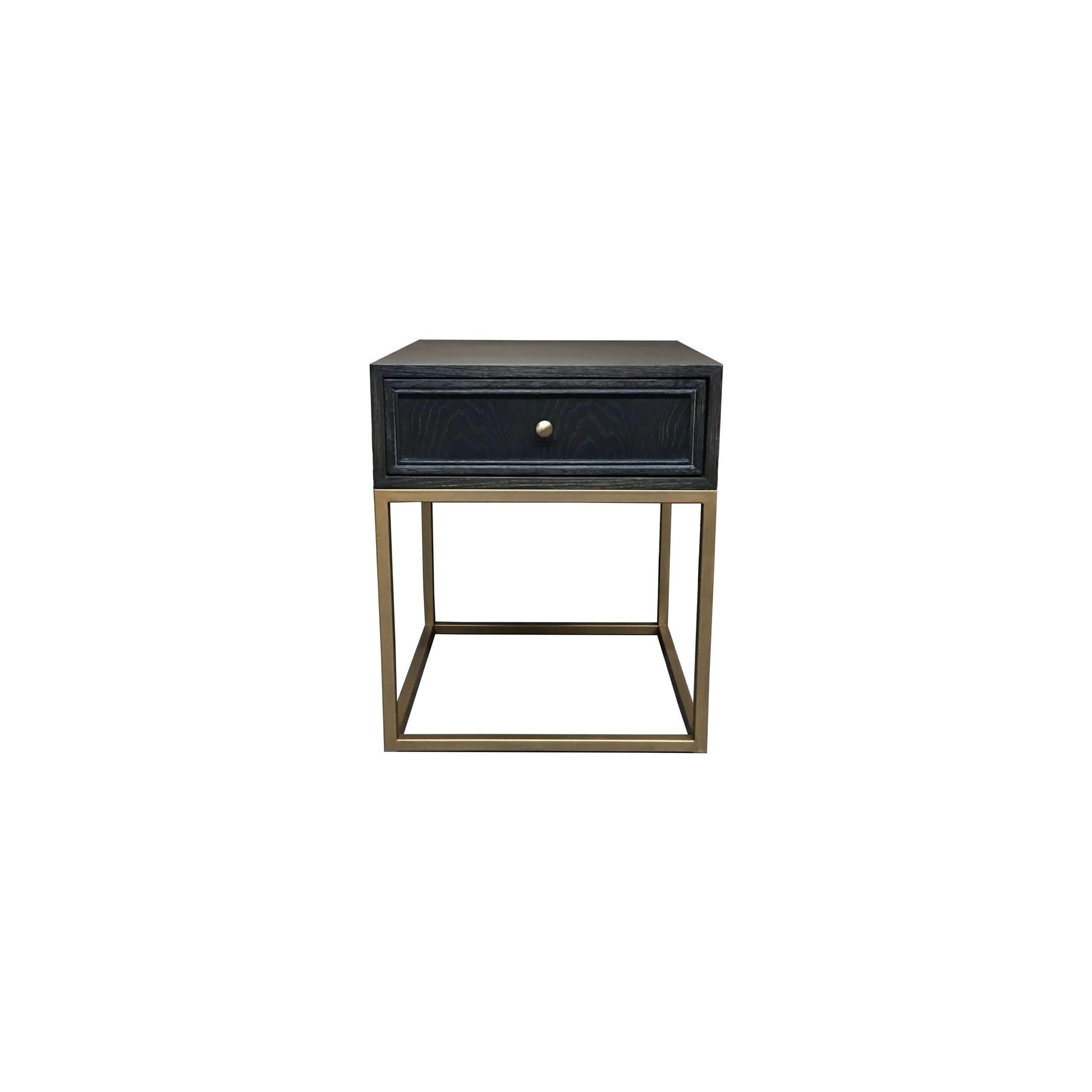 DIMANTA DESIGNER  1-DRAWER SIDE TABLE/LAMP TABLE BLACK - MyChocolateWood
