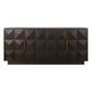 HAMPSHIRE BLACK MARBLE/SMOKED OAK 4-DOOR BUFFET/SIDEBOARD - MyChocolateWood
