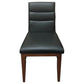 MORROW LEATHER DINING CHAIR BLACK/BLACKWOOD - MyChocolateWood