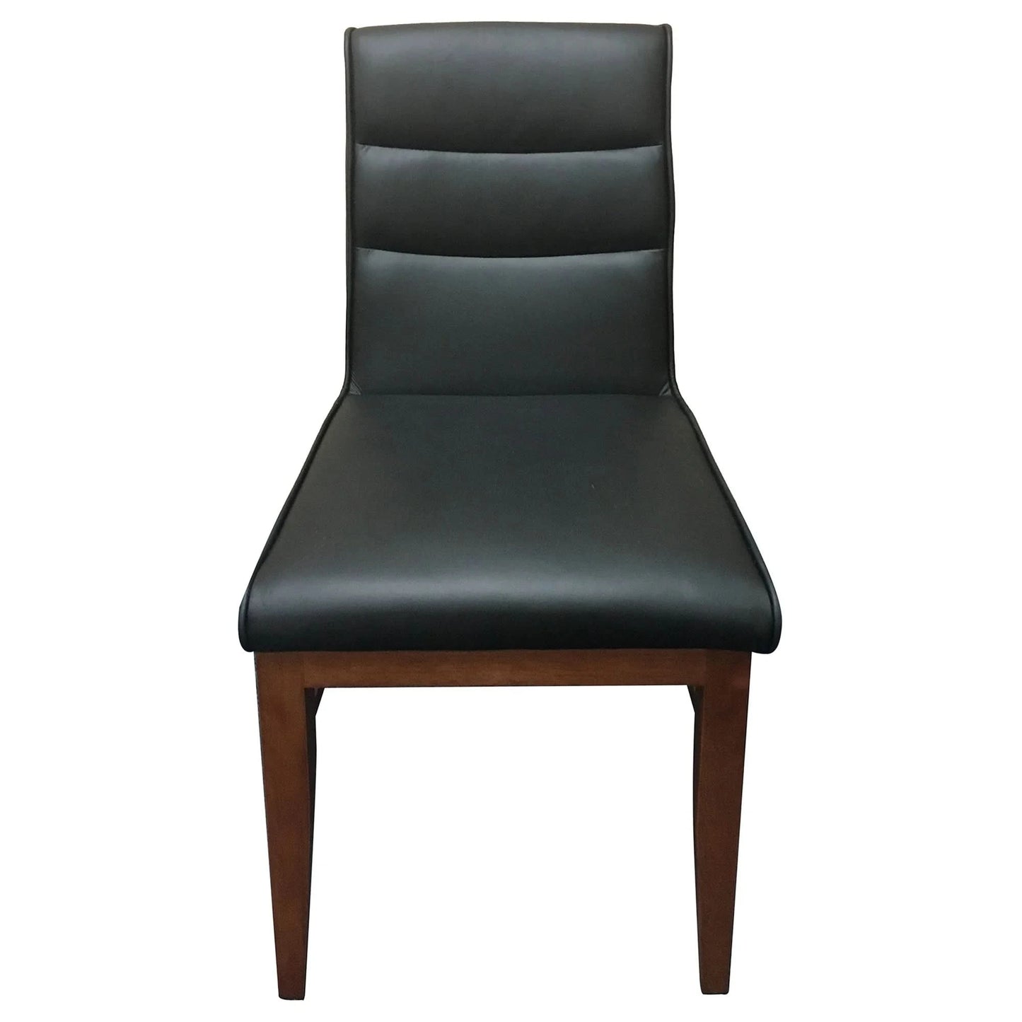 MORROW LEATHER DINING CHAIR BLACK/BLACKWOOD - MyChocolateWood
