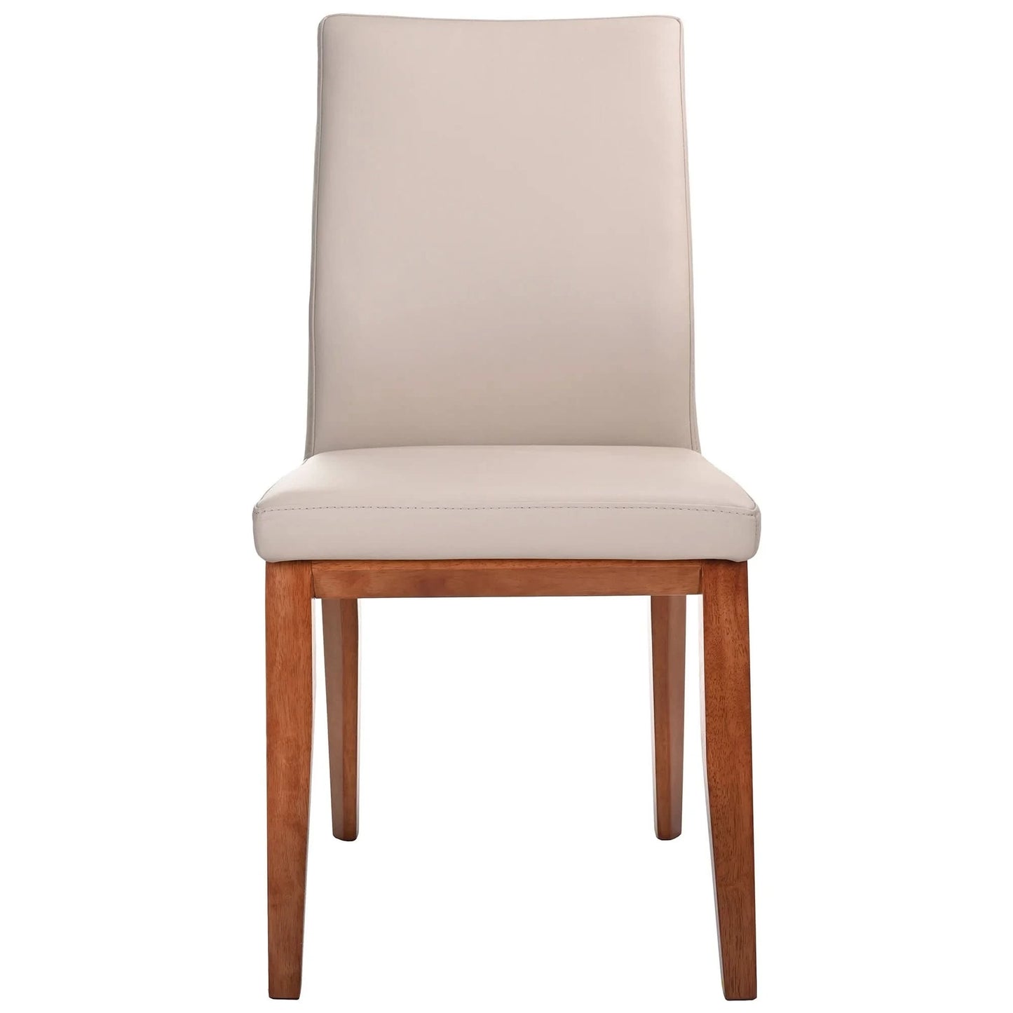 OAKLEY LEATHER DINING CHAIR LIGHT MOCHA/BLACKWOOD - MyChocolateWood