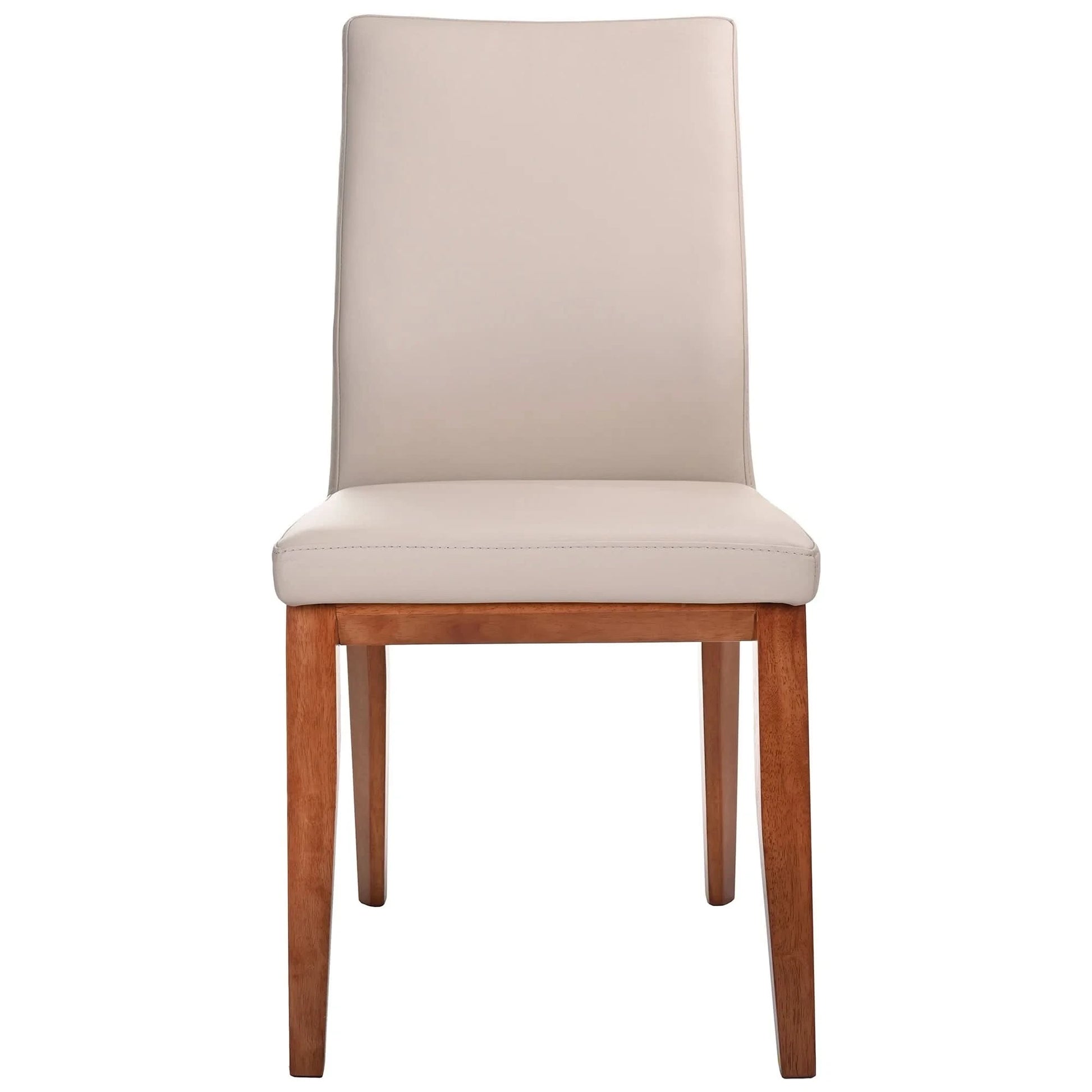 OAKLEY LEATHER DINING CHAIR LIGHT MOCHA/BLACKWOOD - MyChocolateWood