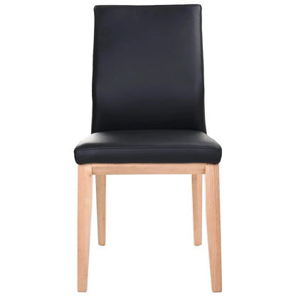 OAKLEY LEATHER DINING CHAIR BLACK