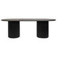 BELGRAVIA OVAL DINING TABLE 240CM SATIN BLACK - MyChocolateWood