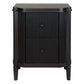 DIANNA 2-DRAWER  BEDSIDE TABLE SIDE TABLE LAMP TABLE /ACCENT TABLE ART DECO STYLE -  BLACK - MyChocolateWood