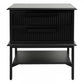 MORETTI 2-DRAWER BEDSIDE TABLE SATIN BLACK SMALL - MyChocolateWood