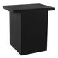 Hudson Solid Mindi Timber Block Side Table in Black - Chocolate Wood