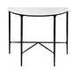 SOREN MARBLE DEMILUNE TABLE/ACCENT TABLE - BLACK FRAME 90CM - MyChocolateWood