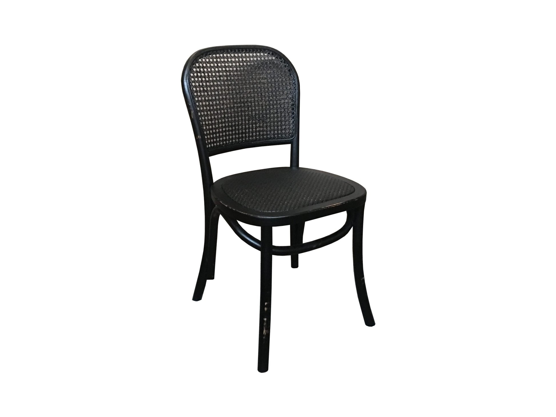 Bermuda Recycled Elm Dining Chair in Distressed Black - Chocolate Wood