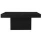 Hudson Solid Mindi Timber Square Coffee Table 90cm in Black - Chocolate Wood
