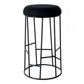 JACE BLACK STEEL BAR STOOL - BLACK LINEN - MyChocolateWood