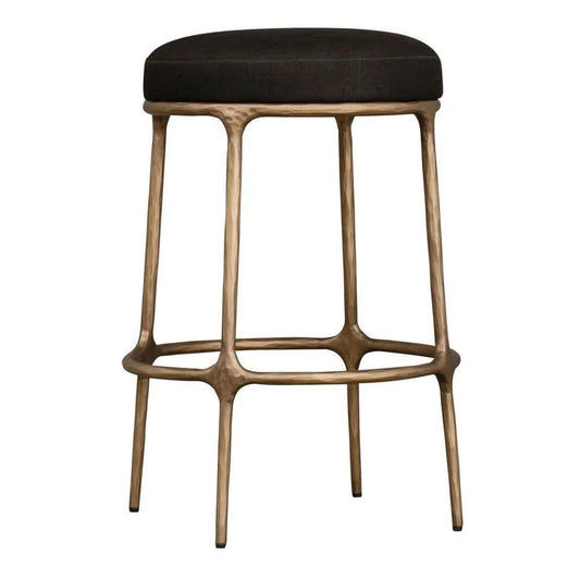 SOREN KITCHEN STOOL - BRASS /BLACK COTTON - MyChocolateWood