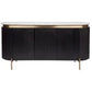 DENEUVE 3-DOOR BUFFET/SIDEBOARD BLACK WITH CARRARA MARBLE TOP - MyChocolateWood