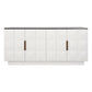 HAMPSHIRE BLACK MARBLE/ WHITE OAK 4-DOOR BUFFET/SIDEBOARD - MyChocolateWood