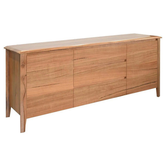 BOLZANO MARRI TIMBER BUFFET/SIDEBOARD 2 DOORS 3 DRAWERS NATURAL 180CM - MyChocolateWood