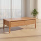 BOLZANO MARRI TIMBER COFFEE TABLE WITH DRAWERS - NATURAL - MyChocolateWood