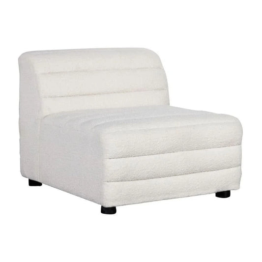 MEREDITH BOUCLE OCCASIONAL CHAIR LOUNGE CHAIR WHITE - MyChocolateWood