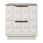 HAMPSHIRE RIVER BROWN MARBLE/WHITE OAK 2-DRAWER BEDSIDE TABLE - MyChocolateWood