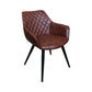 SET OF 2 CHRISTOPHER REDDISH-BROWN COLOURED ARMCHAIR LOUNGE CHAIR EASY CHAIR - MyChocolateWood
