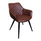 Christopher Armchair in Reddish-Brown, Set of 2 - Chocolate Wood