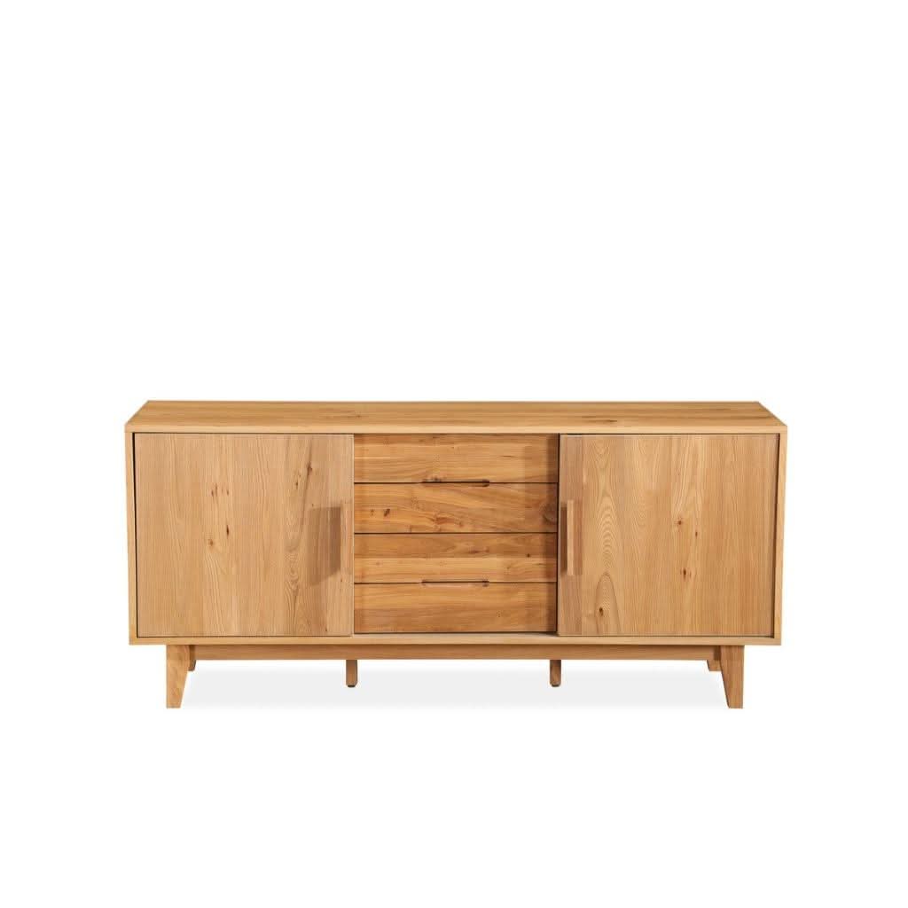 STROUD ELM VENEER TIMBER/MDF 4-DRAWER 2-DOOR BUFFET/SIDEBOARD NATURAL - MyChocolateWood