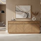 MONTCLAIRE PARQUETRY TIMBER BUFFET/SIDEBOARD 4 DOORS/4 DRAWERS NATURAL 200CM - MyChocolateWood