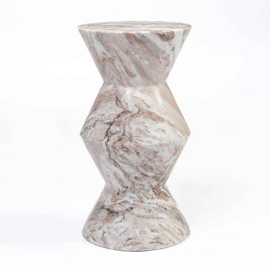 TEMPO SOLID MARBLE SIDE TABLE/LAMP TABLE/ACCENT TABLE - MyChocolateWood