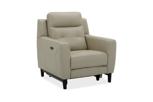 MARVIN FABRIC 1-SEATER LEATHER ELECTRIC RECLINER ARMCHAIR BEIGE