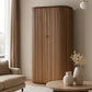 JARVIS SLATTED OLD ELM CABINET/LARGE CUPBOARD NATURAL 2-DOORS - MyChocolateWood