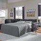 ASTOR LHF CHENILLE CHAISE WITH  SOFA BED SLATE COLOUR - MyChocolateWood