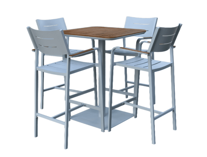Bradley Outdoor Aluminium Bar Chair White