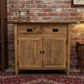 FITAN SOLID OAK CABINET/CUPBOARD/BUFFET 2 DRAWERS 2-DOORS - MyChocolateWood