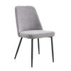 PATRAS FABRIC DINING CHAIR CAPPUCCINO - BLACK  METAL BASE - MyChocolateWood