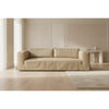 INIGO 3-SEATER LEATHER SLIP COVER SOFA TOP GRAIN COW LEATHER CAPPUCCINO CREAM - MyChocolateWood