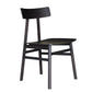 FARLOW OAK DINING CHAIR SANDBLASTED BLACK TIMBER SEAT