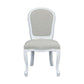 Sherborne white rubberwood dining chair by MyChocolateWood, with a sleek design and cushioned seat for comfortable dining.