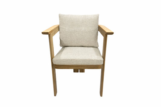 MERIDA OUTDOORS ACACIA WOOD DINING CHAIR LIGHT TEAK /MIXED SAND COLOUR - MyChocolateWood