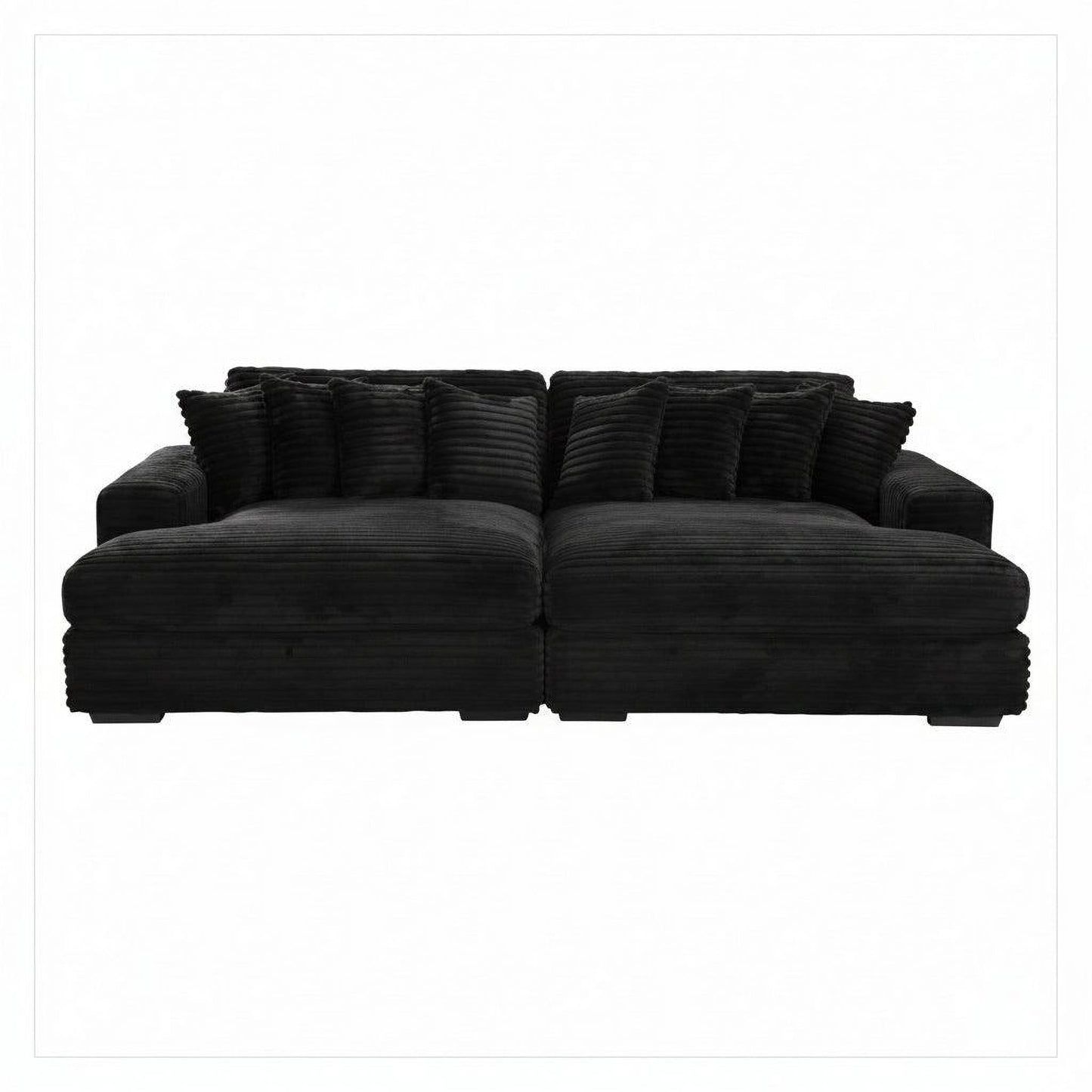 Karel Corduroy 2-Seater Sofa Bed in Charcoal